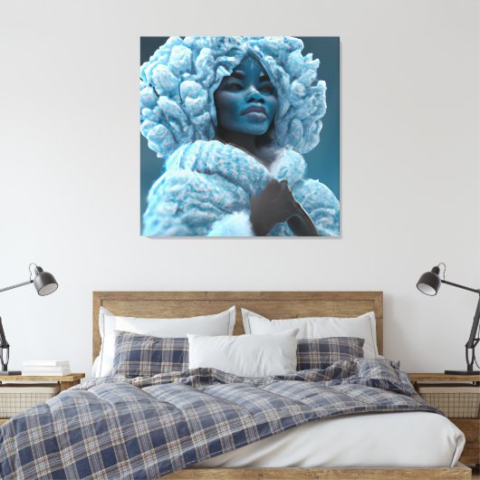 Snow Queen Melanin Black Girl Magic Sista Frauen Leinwanddruck (Insitu (Schlafzimmer))