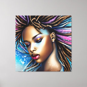 Snow Queen Melanin Black Girl Magic Sista Frauen Leinwanddruck
