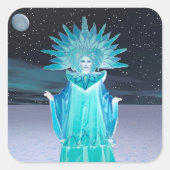 Snow Queen Quadratischer Aufkleber (Vorderseite)