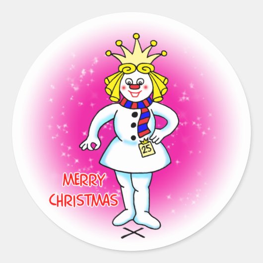 Snow Queen Runder Aufkleber (Vorderseite)
