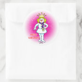 Snow Queen Runder Aufkleber (Tasche)