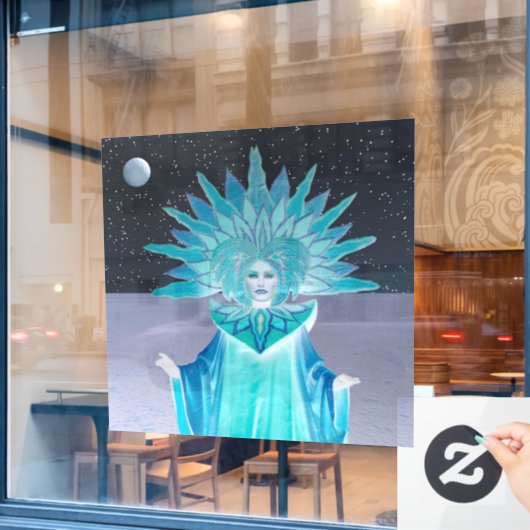 Snow Queen Wall Decal Fensteraufkleber (Café-Fenster)