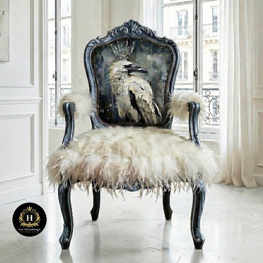 Snow Queen Winter Raven Decoupage Seidenpapier