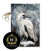 Snow Queen Winter Raven Decoupage Seidenpapier