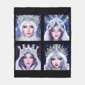 Snow Queens Winter Wonderland Fleecedecke (Vorderseite)