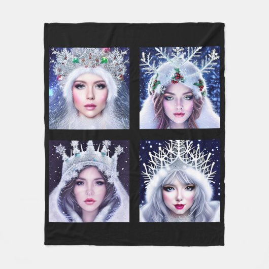 Snow Queens Winter Wonderland Fleecedecke (Vorderseite)