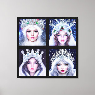 Snow Queens Winter Wonderland Wall Art Set Leinwanddruck