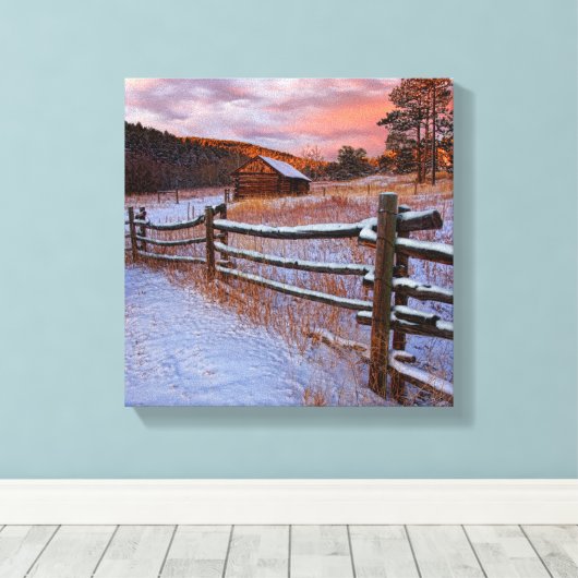 Snow Ranch Leinwanddruck (Insitu (Holzboden))