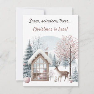 ❄️ Snow🎄 Reindeer, Trees. Christmas is Here! Einladung