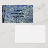 Snow Removal Business Card Visitenkarte (Vorne/Hinten)