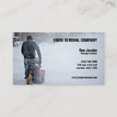 Snow Removal Company Visitenkarte (Vorderseite)