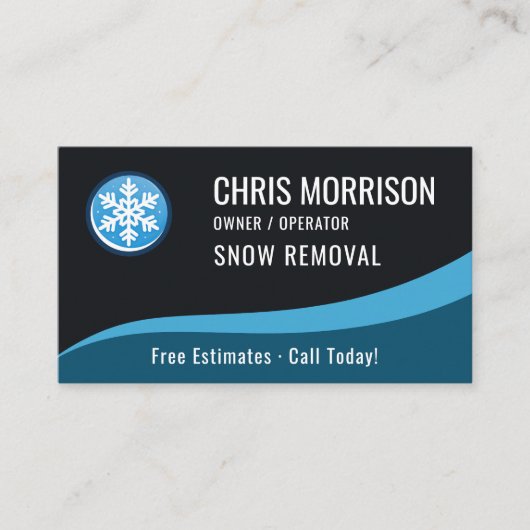 Snow Removal QR Code Visitenkarte (Vorderseite)