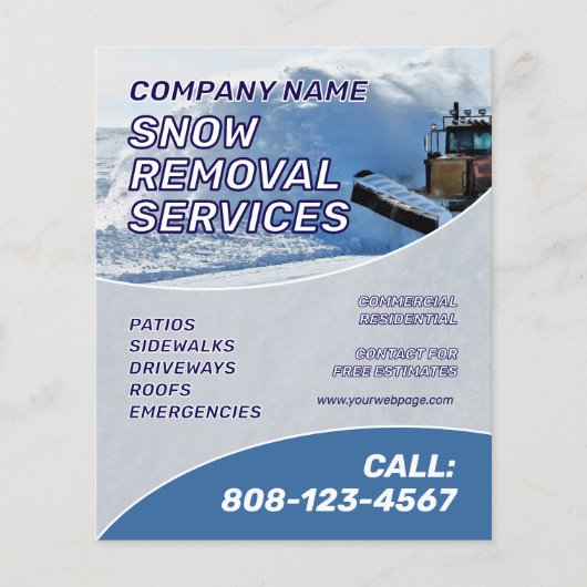 Snow removal service flyer (Vorne)