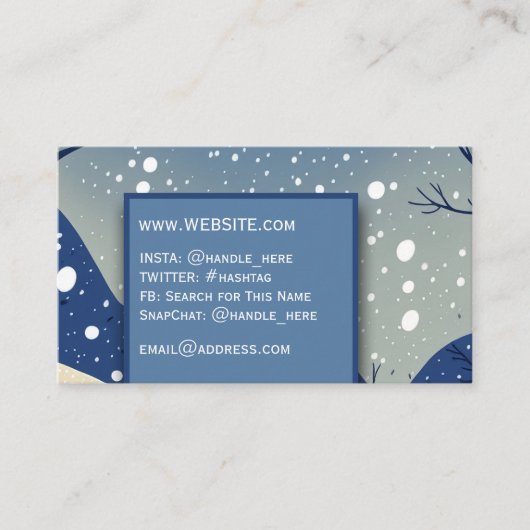 Snow Removal Service Ländliche Berufliche Führungs Visitenkarte (Vorderseite)