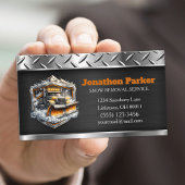  Snow Removal Service QR Code Metallic  Visitenkarte