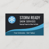 Snow Removal Service QR Code Professional  Visitenkarte (Vorderseite)