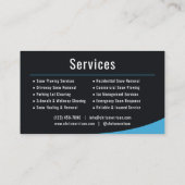 Snow Removal Service  Visitenkarte (Rückseite)