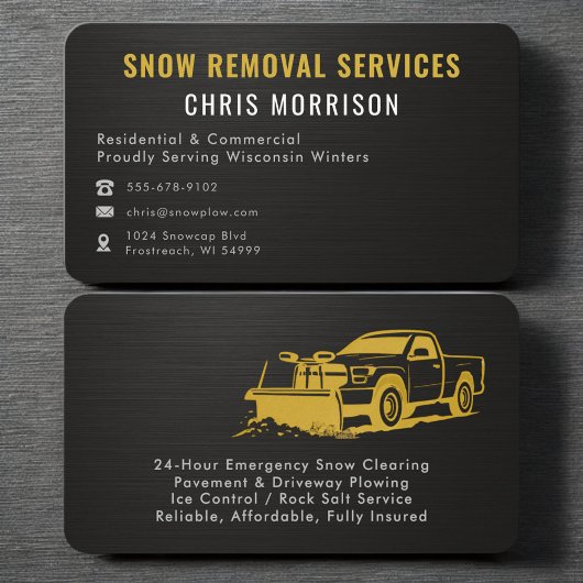 Snow Removal Services Professional Visitenkarte