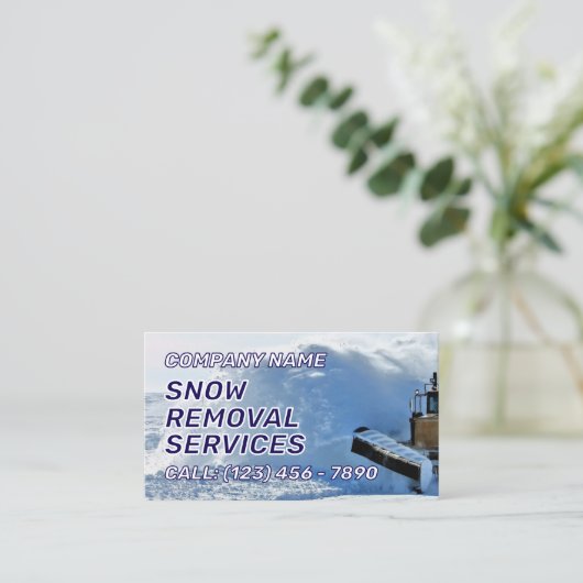 Snow removal services  visitenkarte (Stehend Vorderseite)