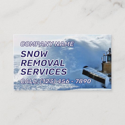 Snow removal services  visitenkarte (Vorderseite)