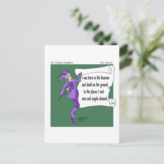 Snow Riddle Postkarte (Stehend Vorderseite)