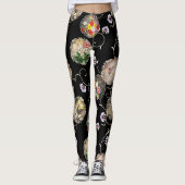 Snow ring pattern and vines japanese classic leggings (Vorderseite)