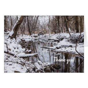 Snow Riverside Vielen Dank Notecard