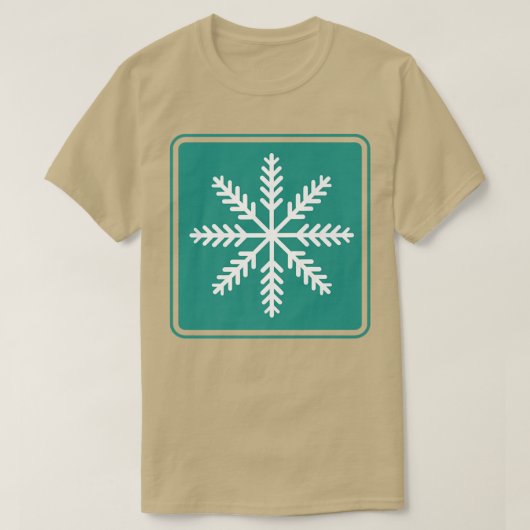 Snow Road Warning Sign T-Shirt (Design vorne)