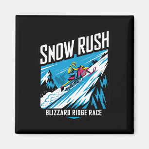 Snow Rush Snowmobile Racing - Extrem Winter Sport Magnet