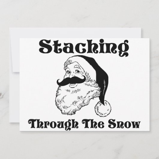 Snow Santa durchwandern Einladung (Vorderseite)