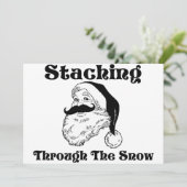 Snow Santa durchwandern Einladung (Stehend Vorderseite)