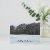 Snow Scene Holiday Postcard Feiertagspostkarte (Stehend Vorderseite)