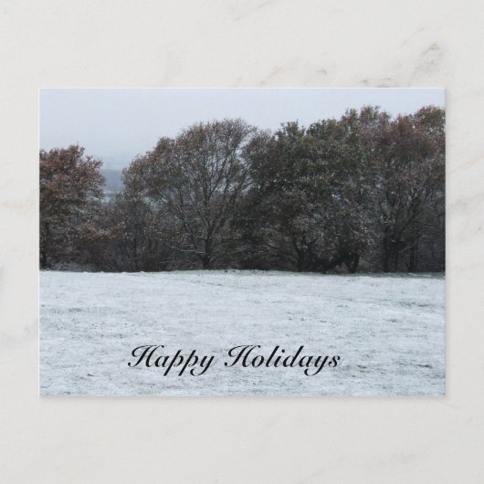 Snow Scene Holiday Postcard Feiertagspostkarte (Vorderseite)