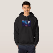 Snow Scene Polar Bear Silhouette w Moon and Northe Hoodie (Vorne ganz)