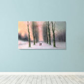 Snow Scene-Wanstead Park Leinwanddruck (Insitu (Holzboden))