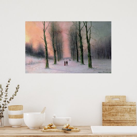 Snow Scene-Wanstead Park Poster (Küche)