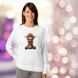 Snow Scooter Weihnachtself Frauen T-Shirt