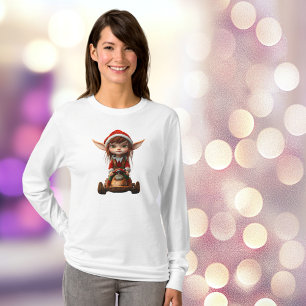 Snow Scooter Weihnachtself Frauen T-Shirt