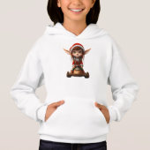 Snow Scooter Weihnachtself Girl's Hoodie (Vorderseite)