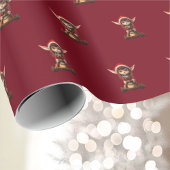 Snow Scooter Weihnachtself Wrapping Paper Geschenkpapier