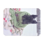 Snow Scottie Magnet (Horizontal)