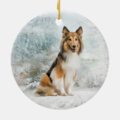 Snow Sheltie Weihnachtsschmuck (Hinten)
