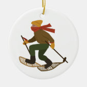 Snow Shoe Man Keramik Ornament (Vorne)