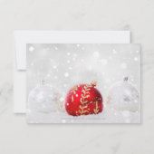Snow Silver Weihnachtskarte RSVP Einladung (Rückseite)