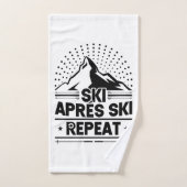 Snow Ski Aprés Ski Repeat Handtuch (Handtuch)
