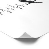 Snow Ski Heartbeat Poster (Ecke)