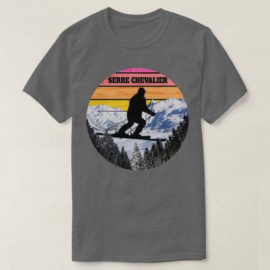 Snow Ski Serre Chevalier Skigebiet Frankreich T-Shirt (Design vorne)