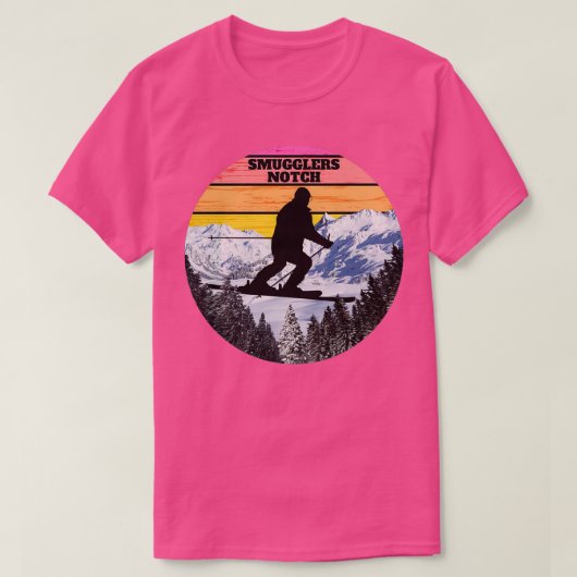 Snow Ski Smugglers Notch Skiing Fields Vermont Ame T-Shirt (Design vorne)