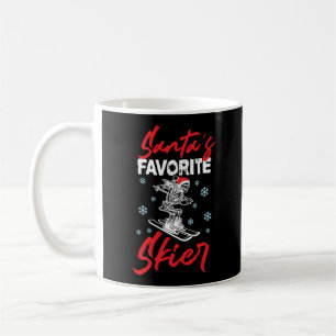 Snow Ski Weihnachten Weihnachten Lieblings-Skifahr Kaffeetasse