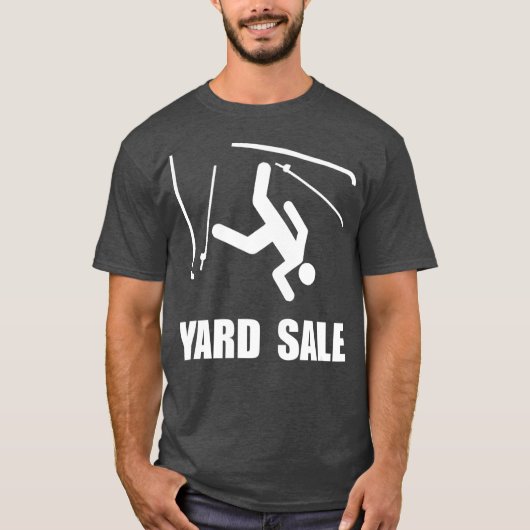 Snow Ski Yard Sale Funny T-Shirt (Vorderseite)